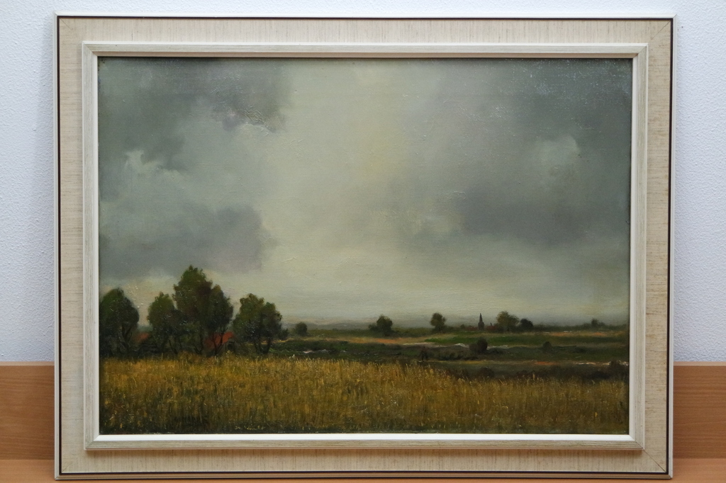 Gerrit MARRÉ (1904 - 1986) - olieverf op doek - landschap met kerktoren kopen? Bied vanaf 175!