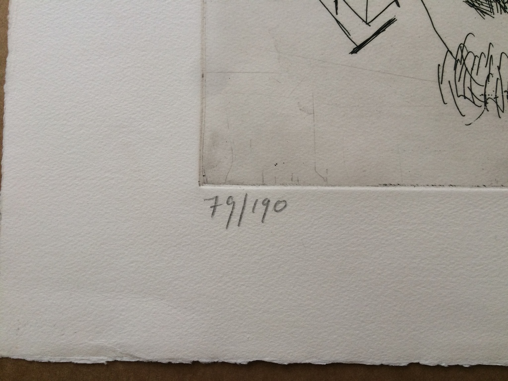 Lucebert, ets, Lof van de Vetzucht, 1975 kopen? Bied vanaf 95!