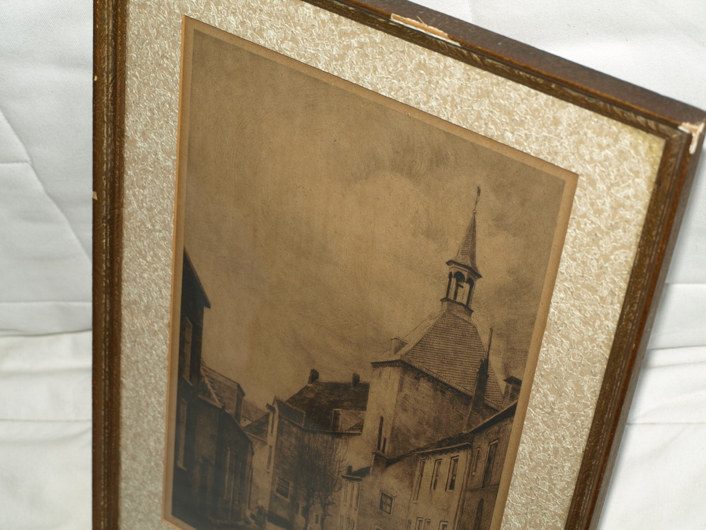 DIRK HARTING (1884–1970) – Ets – Straatje Amersfoort – Gesigneerd – ca 1930 kopen? Bied vanaf 35!