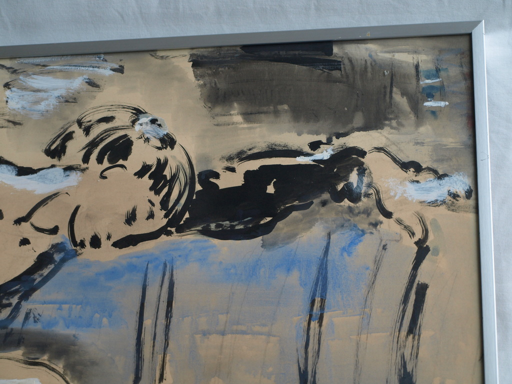 Gerard Hordijk : Gouache , Balletdanseres – gesigneerd & ingelijst – ca 1935   kopen? Bied vanaf 250!