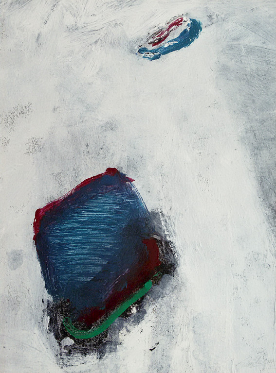 Jan Radersma - Abstract, olieverf op dik papier (mooi ingelijst) verkocht voor € 95!