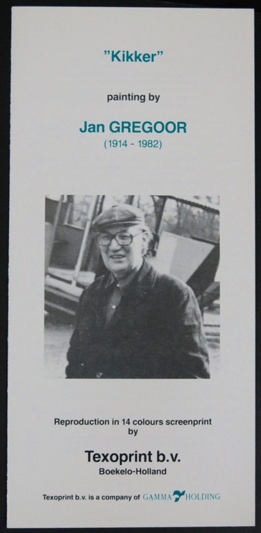 Jan Gregoor: Zeefdruk op katoenzijde, Kikker kopen? Bied vanaf 50!