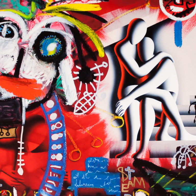 Mark Kostabi + Paul Kostabi 'One step beyond', oplage 50 ex, handgesigneerd en genummerd, 2013 kopen? Bied vanaf 175!