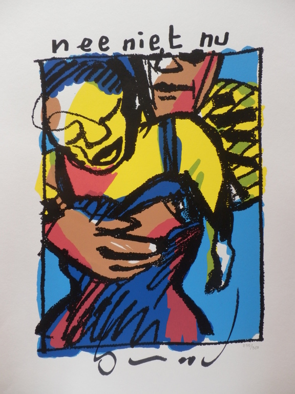 HERMAN BROOD  HANDGESIGNEERDE En Gelimiteerde ZEEFDRUK  NEE NIET NU verkocht voor € 165!