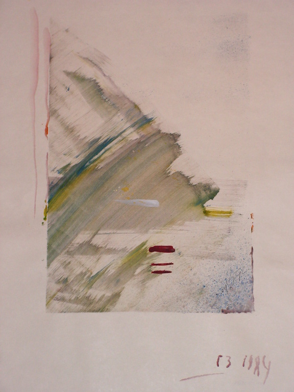 Ans Hey  -  acrylverf op papier  -  Zonder Titel, beide zijden beschilderd! kopen? Bied vanaf 1!