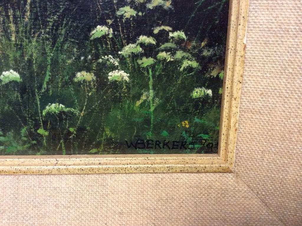 Landschap met beekje en schapen - olieverf op paneel - gesigneerd kopen? Bied vanaf 495!