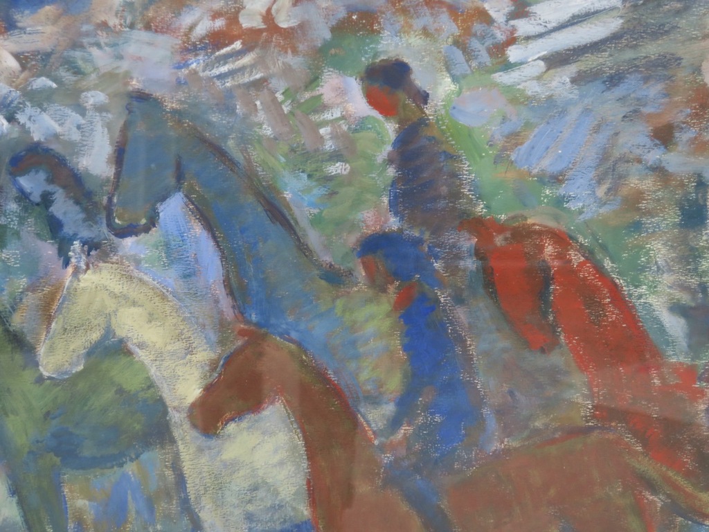 Jelle Hoogstra: Gouache, Ruiters - Ingelijst kopen? Bied vanaf 120!