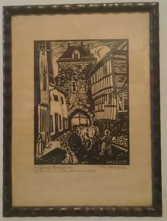 Houtsnede van onbekende kunstenaar 'Navester' kopen? Bied vanaf 1!