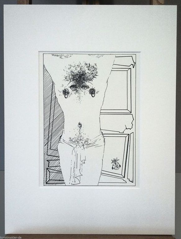 Salvador Dali - Pierced Upper Body - Lithografie - Oplage 2500 - 1944 kopen? Bied vanaf 1!