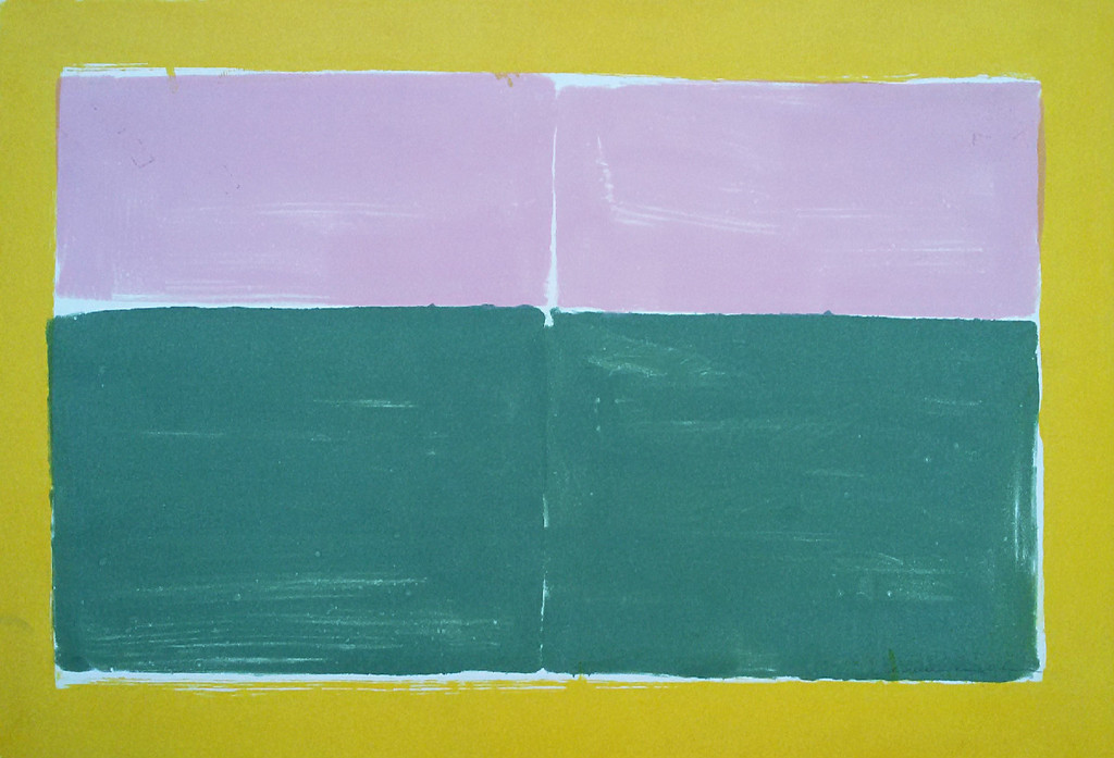 Adriaan Engelman - Abstracte compositie, monotype verkocht voor € 75!