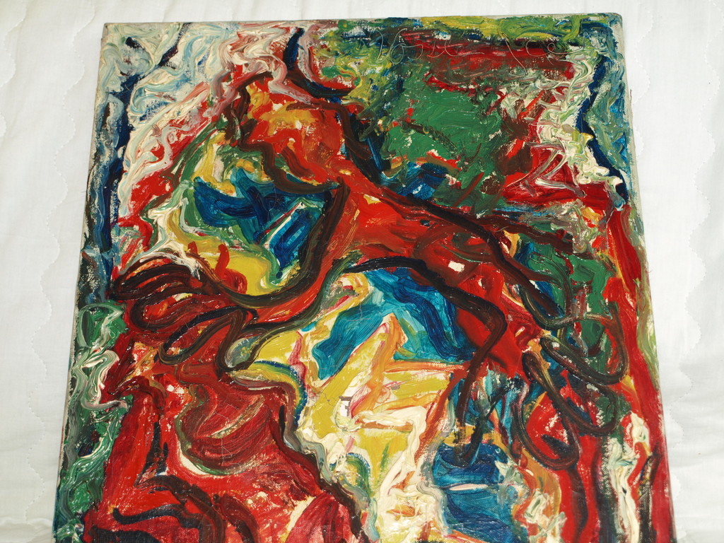 Olieverf – COBRA-stijl – Man & vrouw - Gesigneerd - 1967 kopen? Bied vanaf 150!
