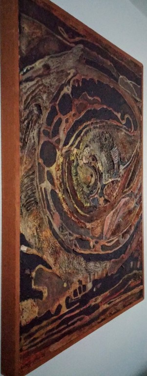 Ian Jongerius: Schilderij met natuurlijke elementen op canvas, Titel onbekend kopen? Bied vanaf 100!