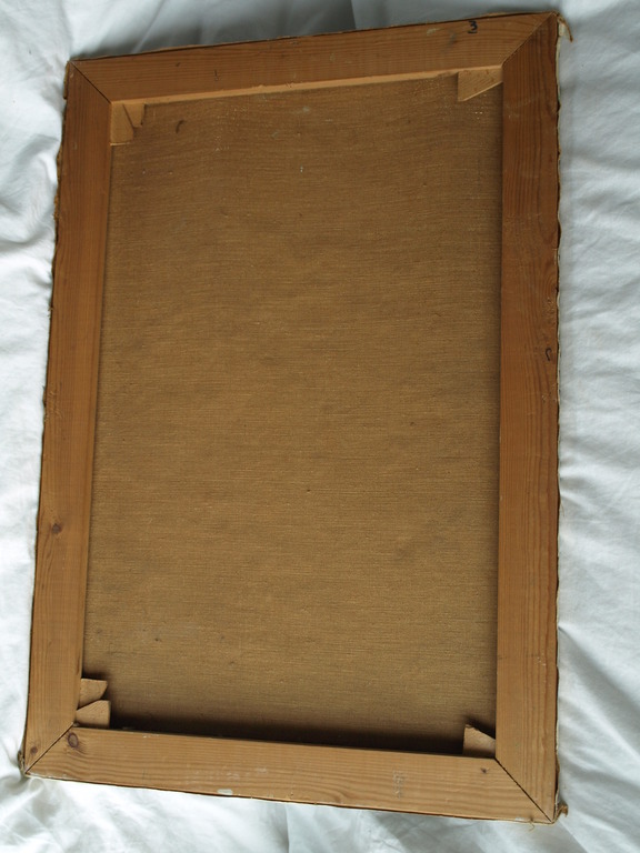 Onduidelijke signatuur: Olieverf op doek – Kerk in de sneeuw - 1959 - 66 x 45 cm kopen? Bied vanaf 50!