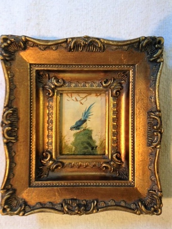 Onbekende kunstenaar, olieverf op paneel, pendant 2 vogels kopen? Bied vanaf 50!