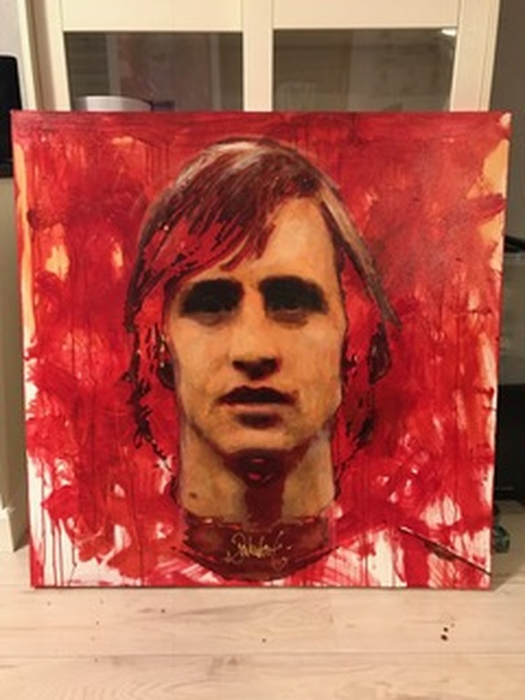 Peter Donkersloot - Johan Cruijff uit de Fat Painted serie. kopen? Bied vanaf 450!