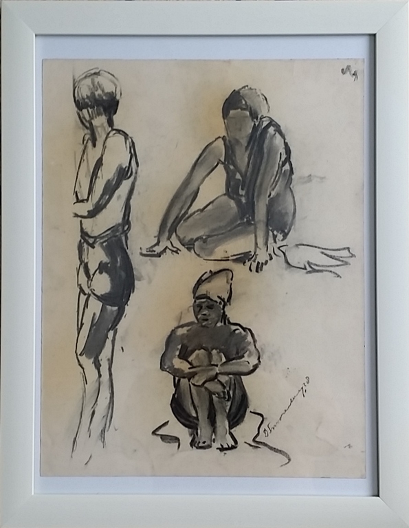 Dirk Smorenberg - 2x tekening op papier kopen? Bied vanaf 50!