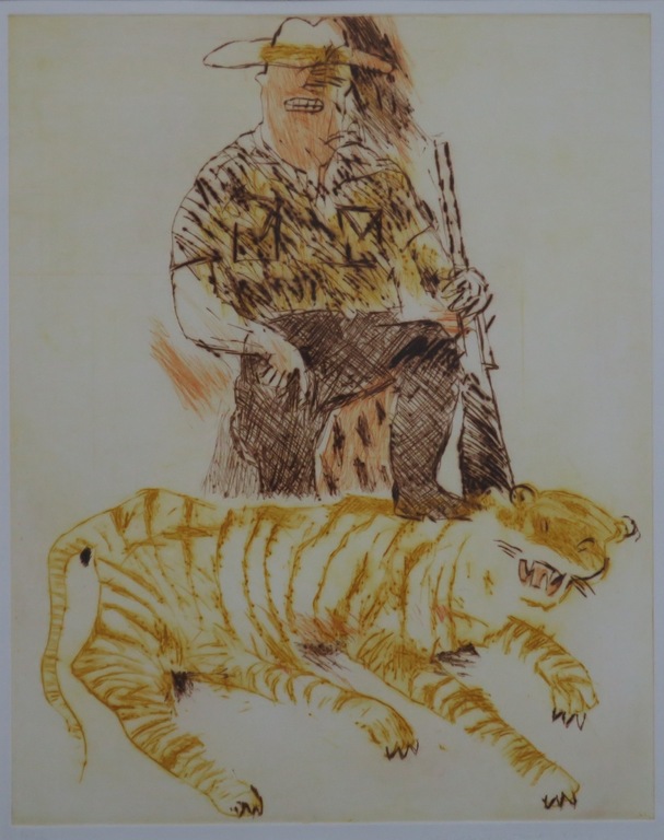 Robert Terwindt: Ets, Zonder titel (man) - Ingelijst kopen? Bied vanaf 1!