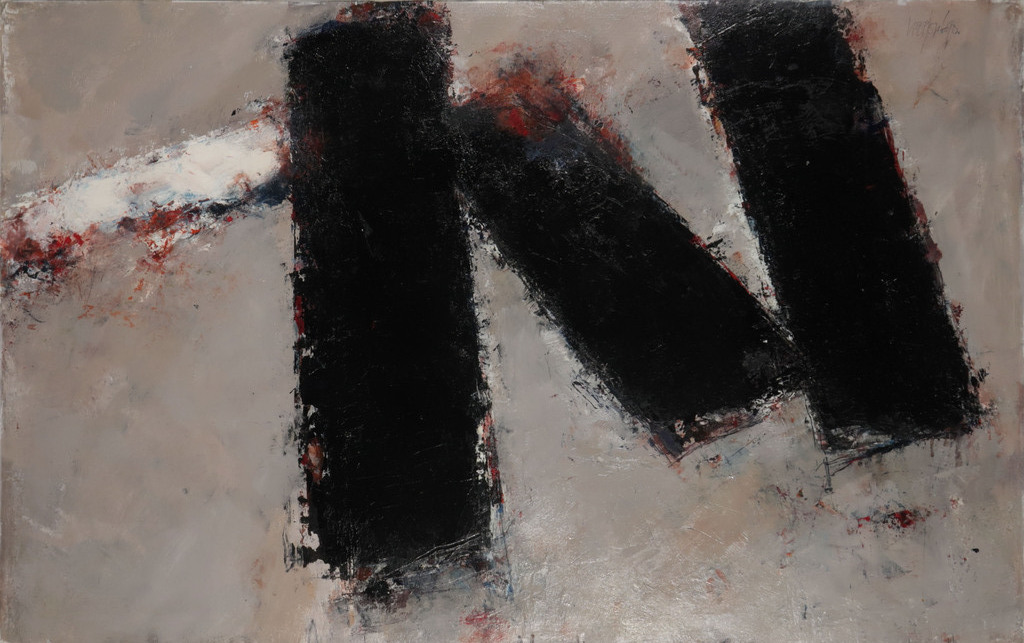 Ton Vroegop: Olieverf op paneel, Abstracte compositie - Ingelijst (Groot) kopen? Bied vanaf 100!