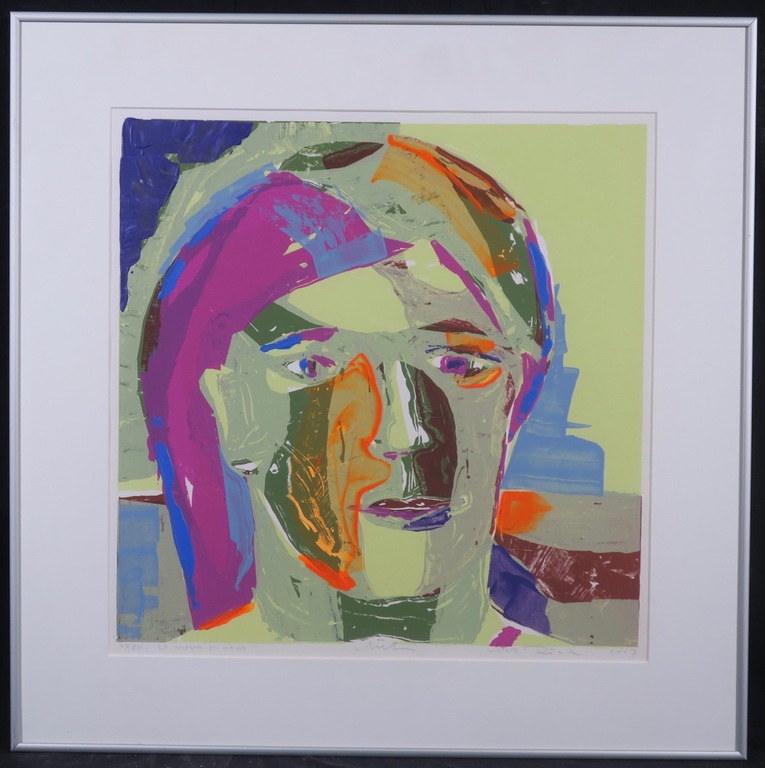 Onbekend gesigneerd: Handbewerkte zeefdruk, Z.T. - Ingelijst kopen? Bied vanaf 1!