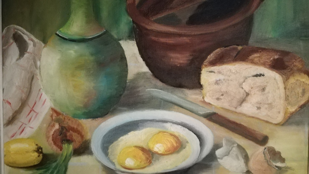 Onbekend kunstenaar, Olieverf op doek, Stilleven kopen? Bied vanaf 25!