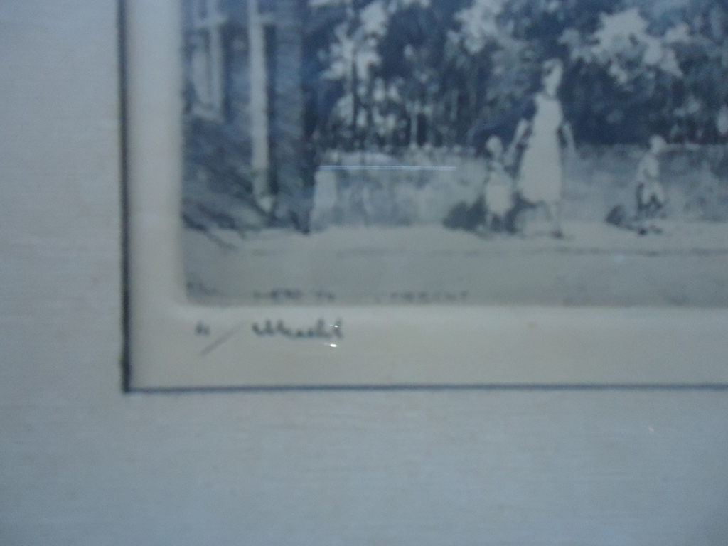 Lot van drie etsen H.E. Roodenburg (1895 - 1987) - Utrecht, Utrecht en Delft kopen? Bied vanaf 45!