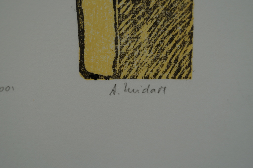 Sasha Zuidam - gesigneerde houtsnede - De Poortwachters kopen? Bied vanaf 10!