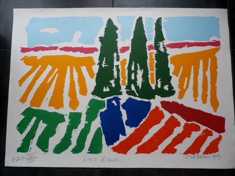 Jan Cremer -Grote houtsnede: Toscane 99 I - 1999 kopen? Bied vanaf 450!