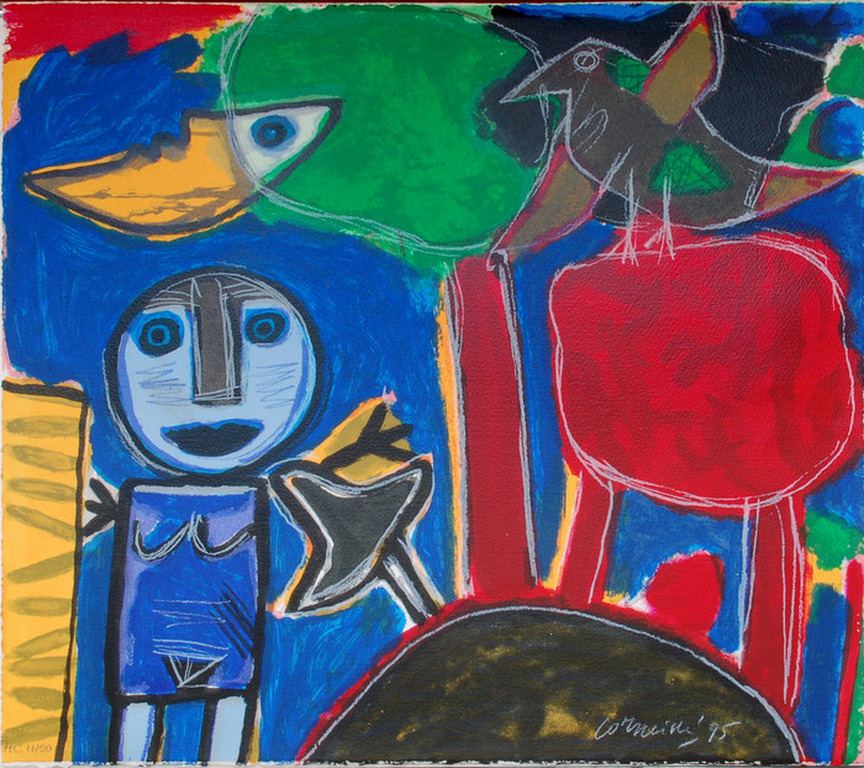 Corneille - Corneille, zeefdruk 'La fille en bleu, 1995 kopen? Bied vanaf 299!