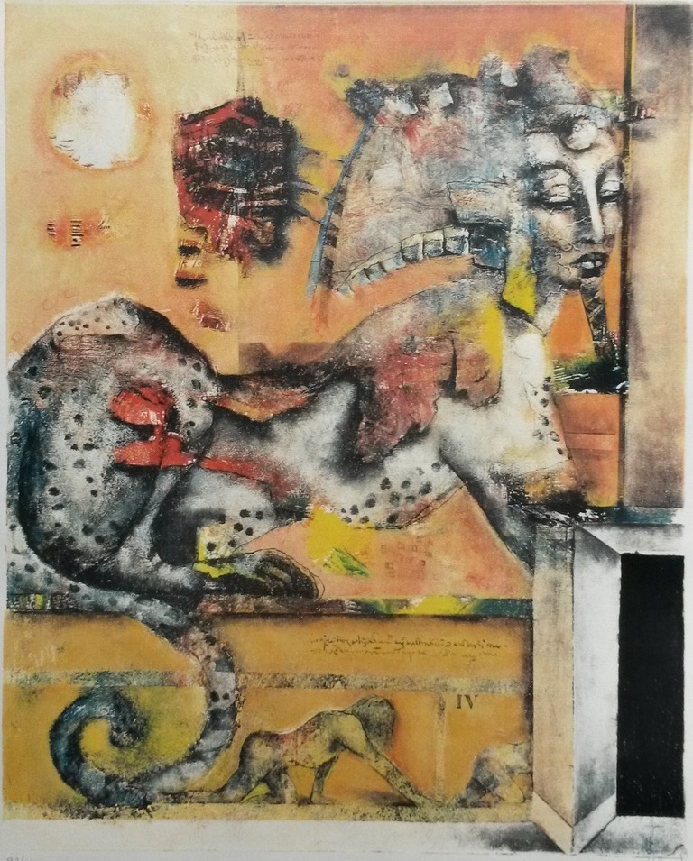 Astrid Engels - zeefdruk - GROOT kopen? Bied vanaf 120!