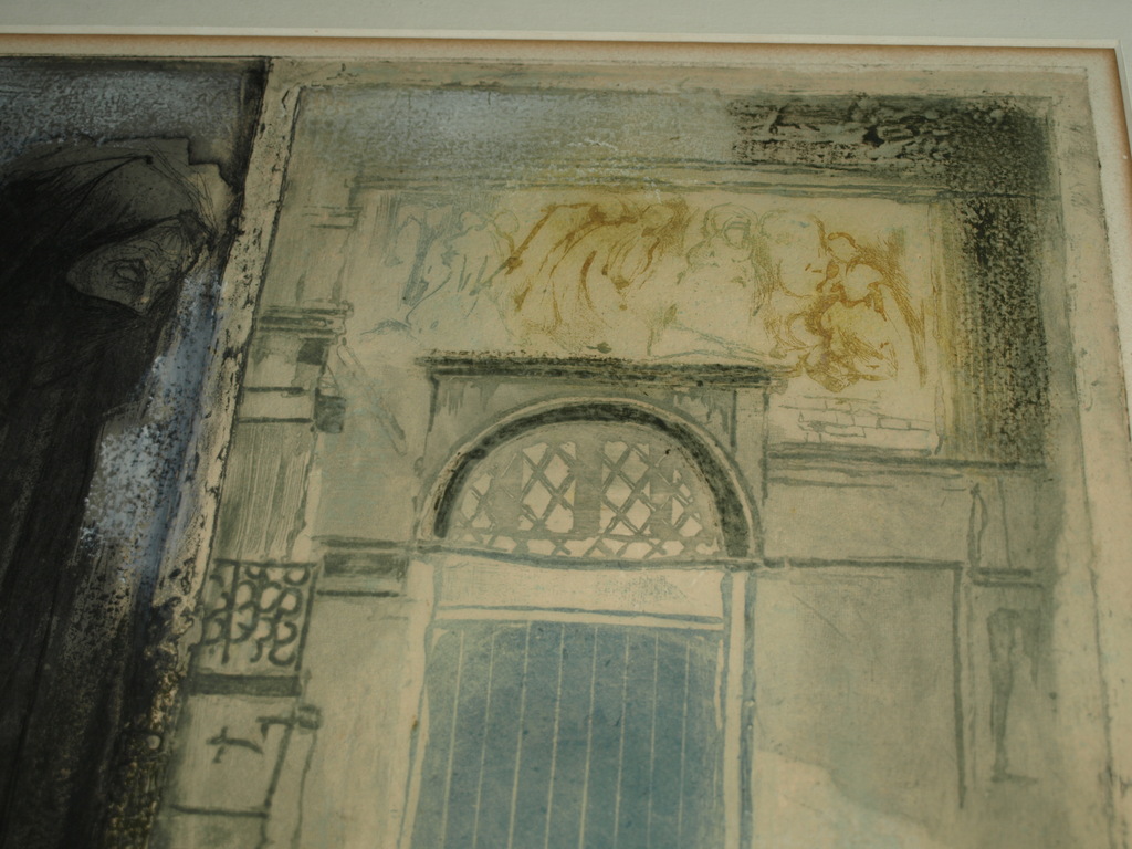 Ru van Rossem (1924-2007) : Ets en reliëfdruk – “Cara Italia” – Ingelijst - 1984 verkocht voor € 150!