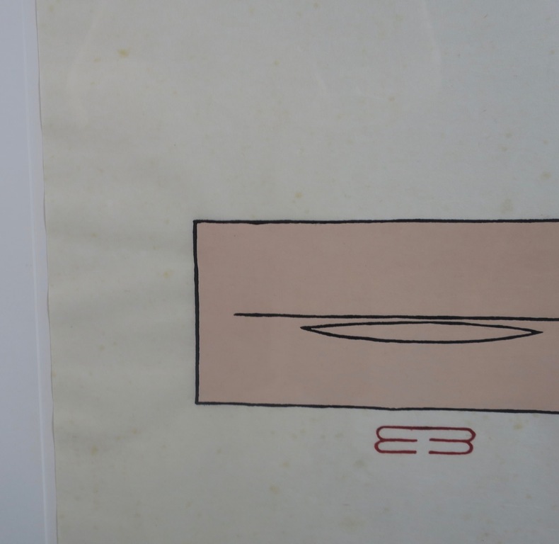 Cees Andriessen: Lino op Rijstpapier, Zonder titel - Ingelijst kopen? Bied vanaf 1!