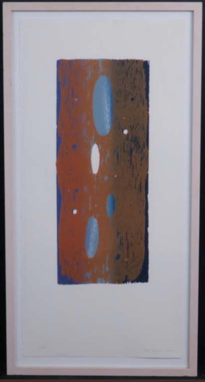 Joris Geurts: Houtsnede, Zonder titel (bruin) -Ingelijst kopen? Bied vanaf 35!