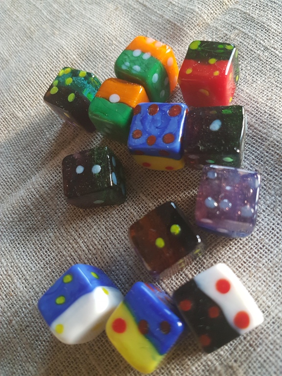 Dobbelen in Murano glas set van 12 pz - 1975/80 kopen? Bied vanaf 1!