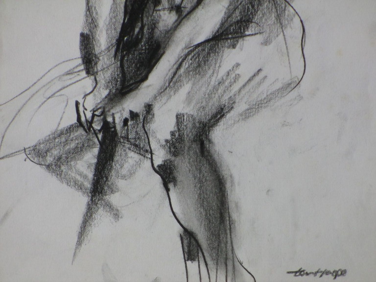 Bob ten Hoope, Zittende naakte vrouw, Tekening kopen? Bied vanaf 75!