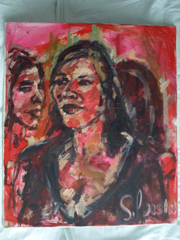 Silvester Peperkamp : Olieverf op linnen – Vrouwen - gesigneerd – ca 2000 kopen? Bied vanaf 1!