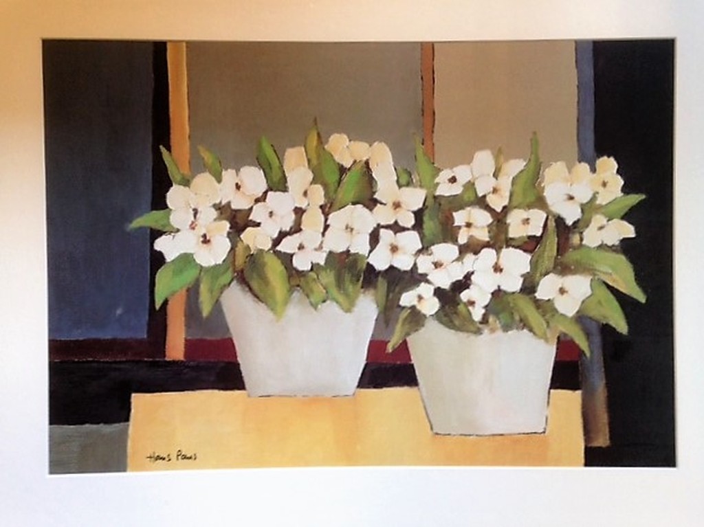 Hans Paus (1959), Giclee, White flowers 2 kopen? Bied vanaf 85!