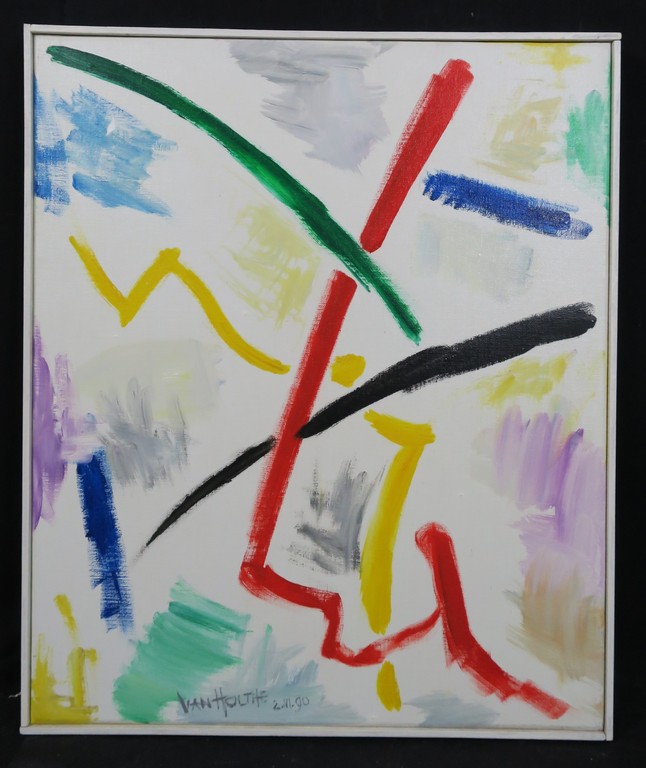 Jan van Holthe: Olieverf op doek, Soleil Montant - Ingelijst verkocht voor € 100!