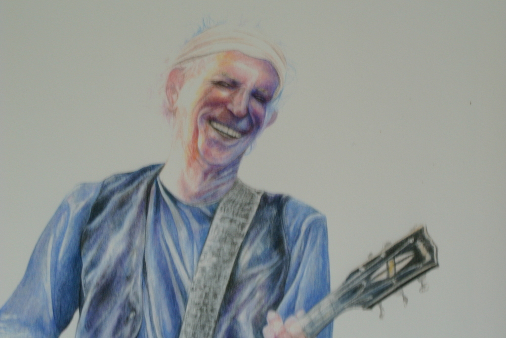 Maria Vervoorst -Keith Richards- Glicee op katoenpapier. Gesigneerd. 2015. 25/30 kopen? Bied vanaf 49!