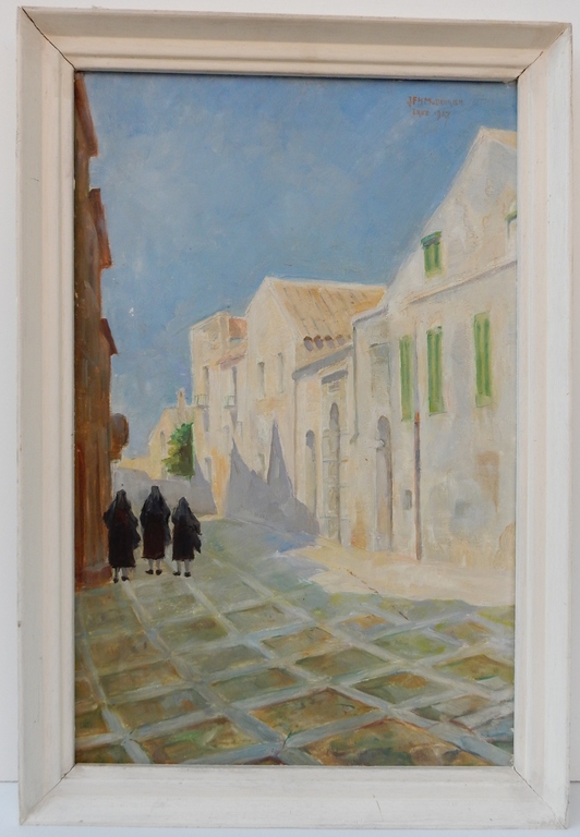 Jan van Deursen (1896-1981) - Olieverf Erice (Sicilië) - 1967 kopen? Bied vanaf 1!