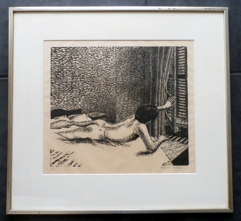 Herman Gordijn - houtsnede: naakt  kopen? Bied vanaf 90!