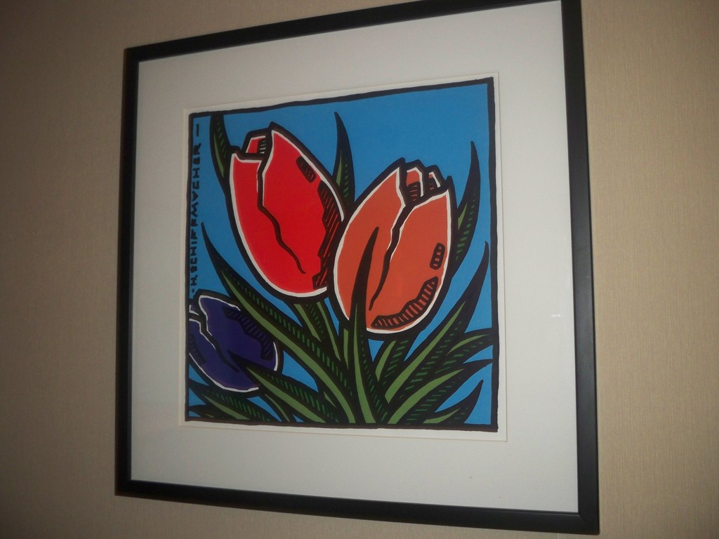 Henk Schiffmacher - zeefdruk Tulpen - 2000 - gesigneerd kopen? Bied vanaf 1!
