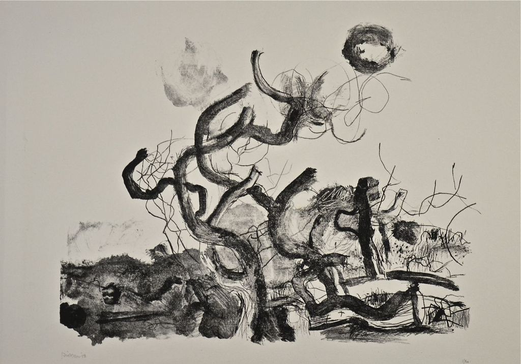 Jef Diederen: Litho. Abstracte compositie kopen? Bied vanaf 70!