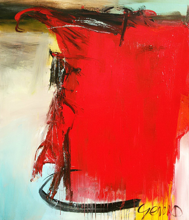 Gerriet Postma - Abstracte compositie, acrylverf op doek (zeer groot) kopen? Bied vanaf 1200!