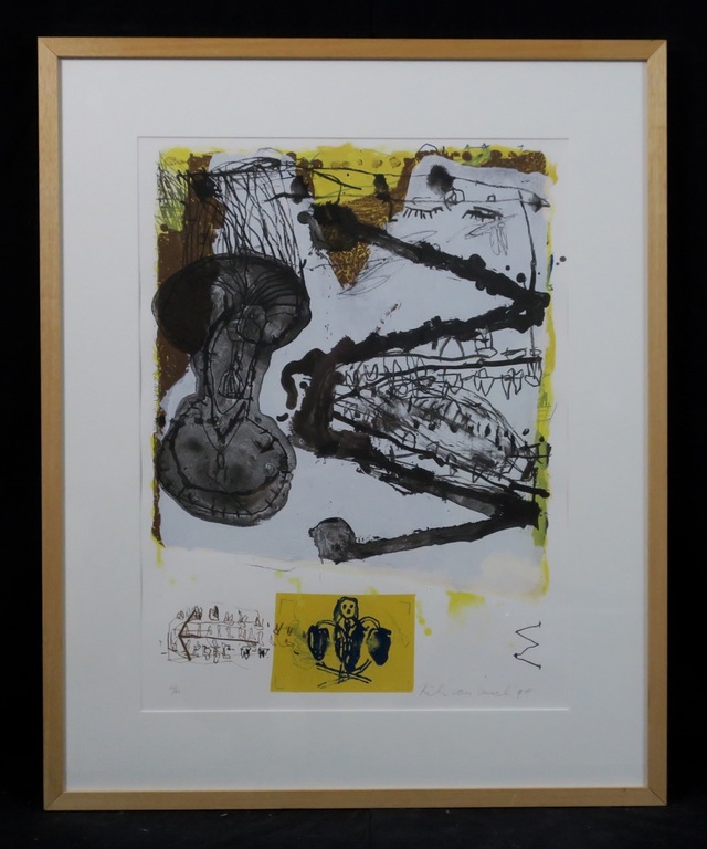 Rik van Iersel: Zeefdruk, Zonder titel - Ingelijst kopen? Bied vanaf 20!