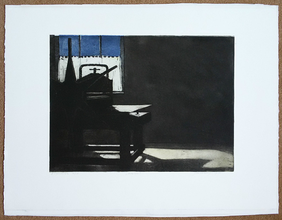 Jan Verburg - Atelier, aquatint ets kopen? Bied vanaf 40!