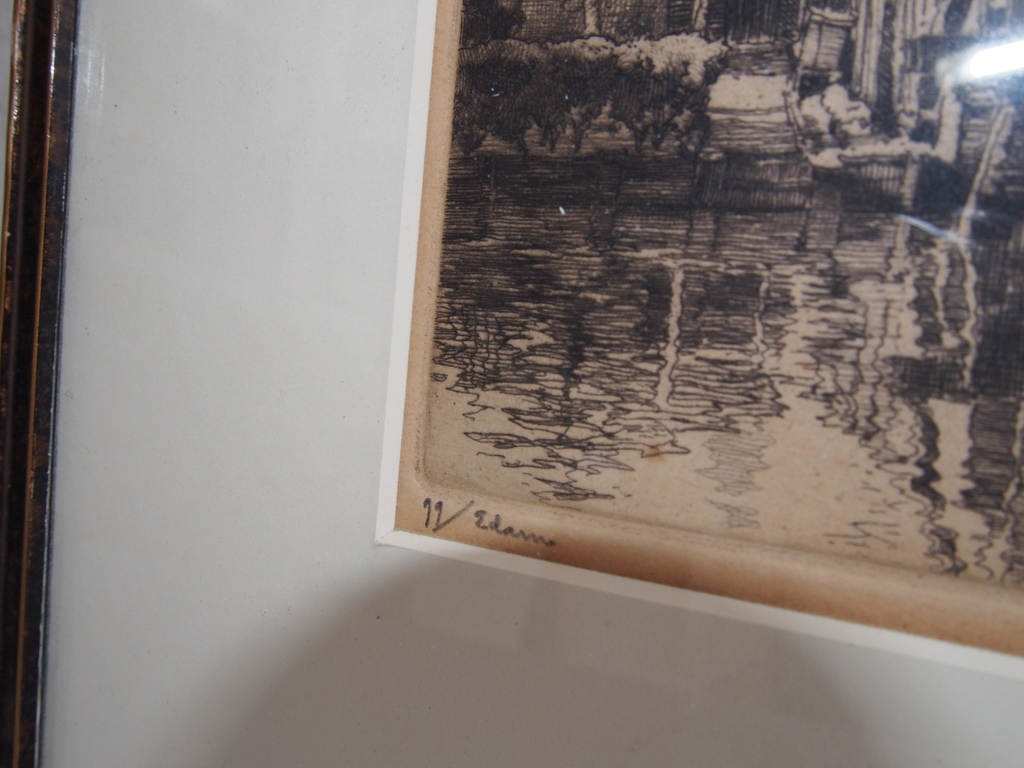 Hendrikus Roodenburg: ets, brugje Edam, 1959 kopen? Bied vanaf 20!