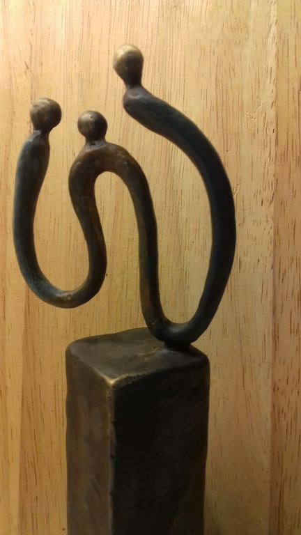 Geheel verbronsde sculptuur ** Verbondenheid ** kopen? Bied vanaf 26!