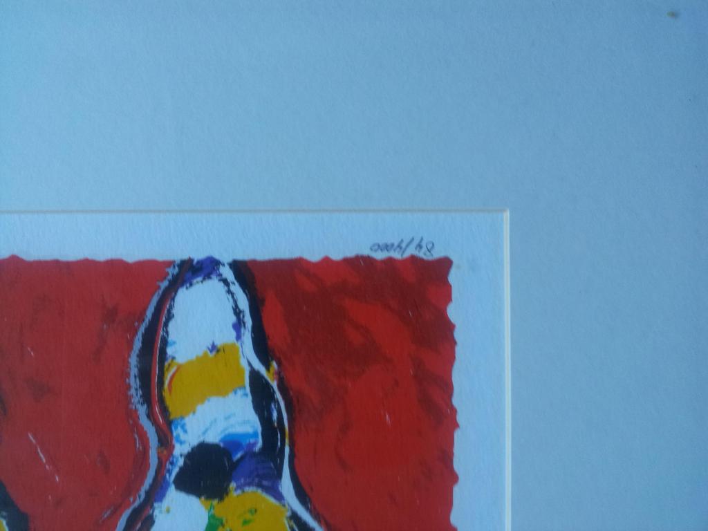 Peter Diem Gesigneerde Zeefdruk Koe Rood Ingelijst kopen? Bied vanaf 1!