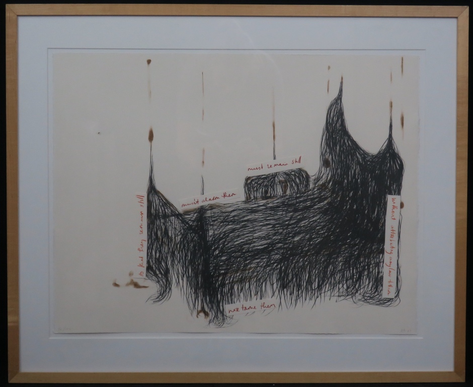 Ansuya Blom: Litho, Collage, Must remain still - Ingelijst kopen? Bied vanaf 35!