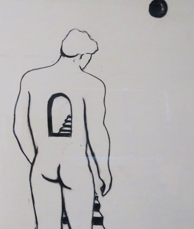 Hans van der Ham: Tekening op papier, Zonder titel - Ingelijst (zeer groot) kopen? Bied vanaf 1!